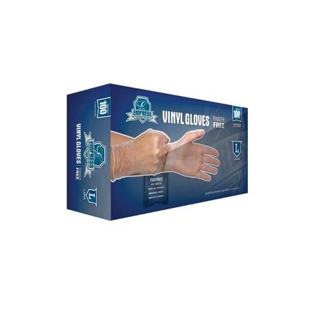 Empress Disposable Gloves, Vinyl, Powder-Free, L, 1000 PK, Clear 4003